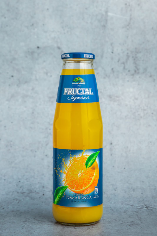 Alt=''Pomarančni nektar Fructal iz zgoščenega soka (brezalkoholne pijače)''