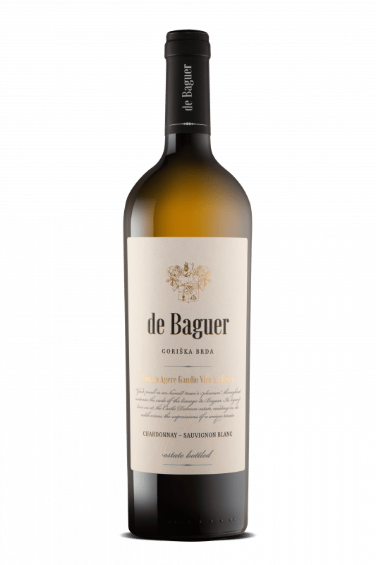 Alt=''Chardonnay-sauvignon de Baguer, belo, suho, Klet Brda (Vino)''